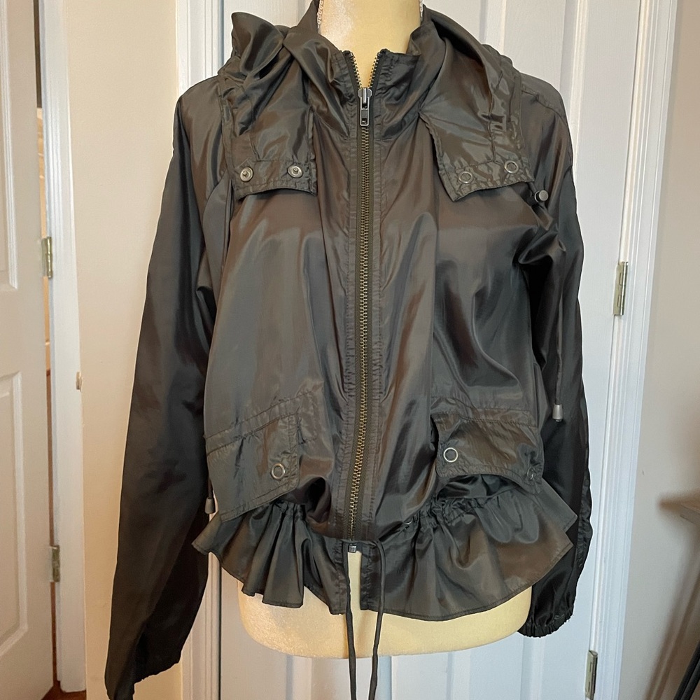 Women's Olive Hooded Jacket